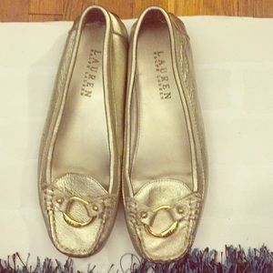 Cute gold loafers Lauren by Ralph Lauren
